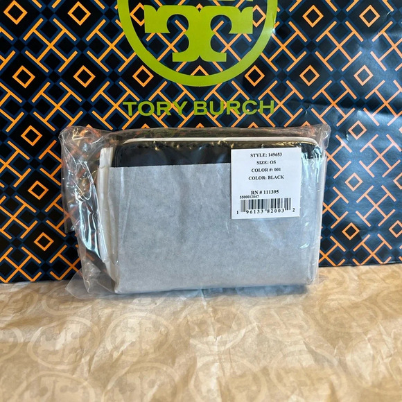 Tory Burch Britten Matte Bifold Wallet Matte Black - Picture 11 of 12